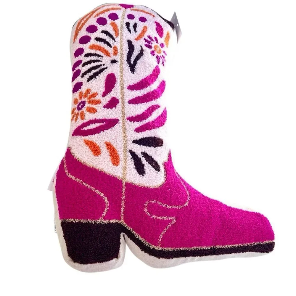 NWT Isaac Mizrahi New York Cowboy Cowgirl Boot Decorative Pillow 21